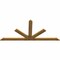 Ekena Millwork Saratoga Rough Sawn Timber Gable Bracket, Western Red Cedar, 108"W x 49"H x 2"D x 6"F, 11/12 Pitch GBW108X49X0206SAR00RWR - alternate 3